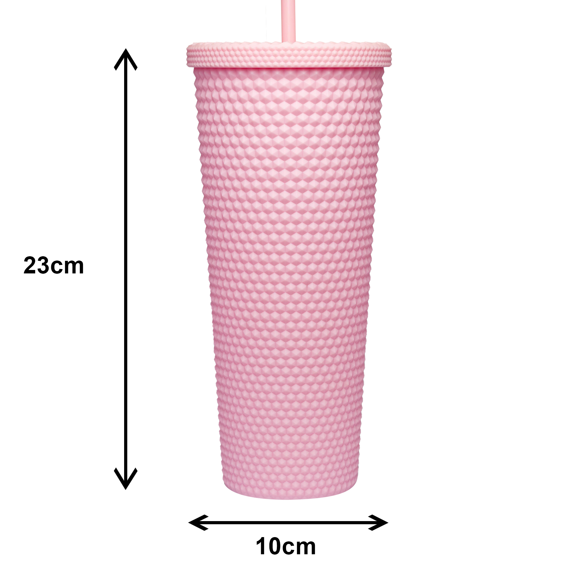 710ml Matte Finish Reusable Tumbler with Straw | Double Wall BPA-Free Sipper Cup | Leakproof Lid | Ideal for Water, Coffee, Juice & Tea - Image 16