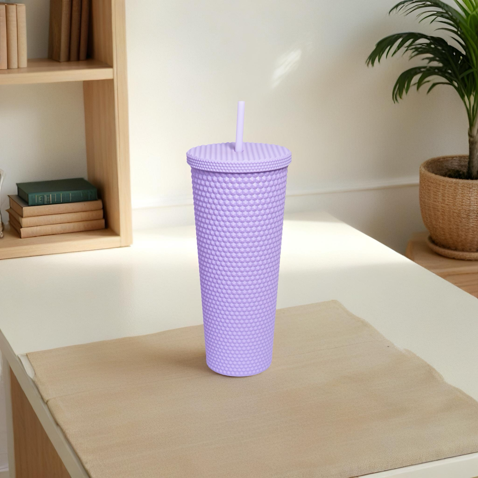710ml Matte Finish Reusable Tumbler with Straw | Double Wall BPA-Free Sipper Cup | Leakproof Lid | Ideal for Water, Coffee, Juice & Tea - Image 4