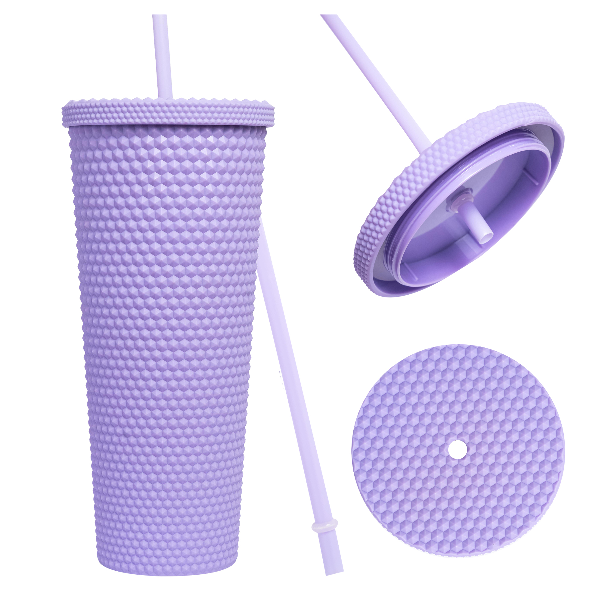 710ml Matte Finish Reusable Tumbler with Straw | Double Wall BPA-Free Sipper Cup | Leakproof Lid | Ideal for Water, Coffee, Juice & Tea - Image 7