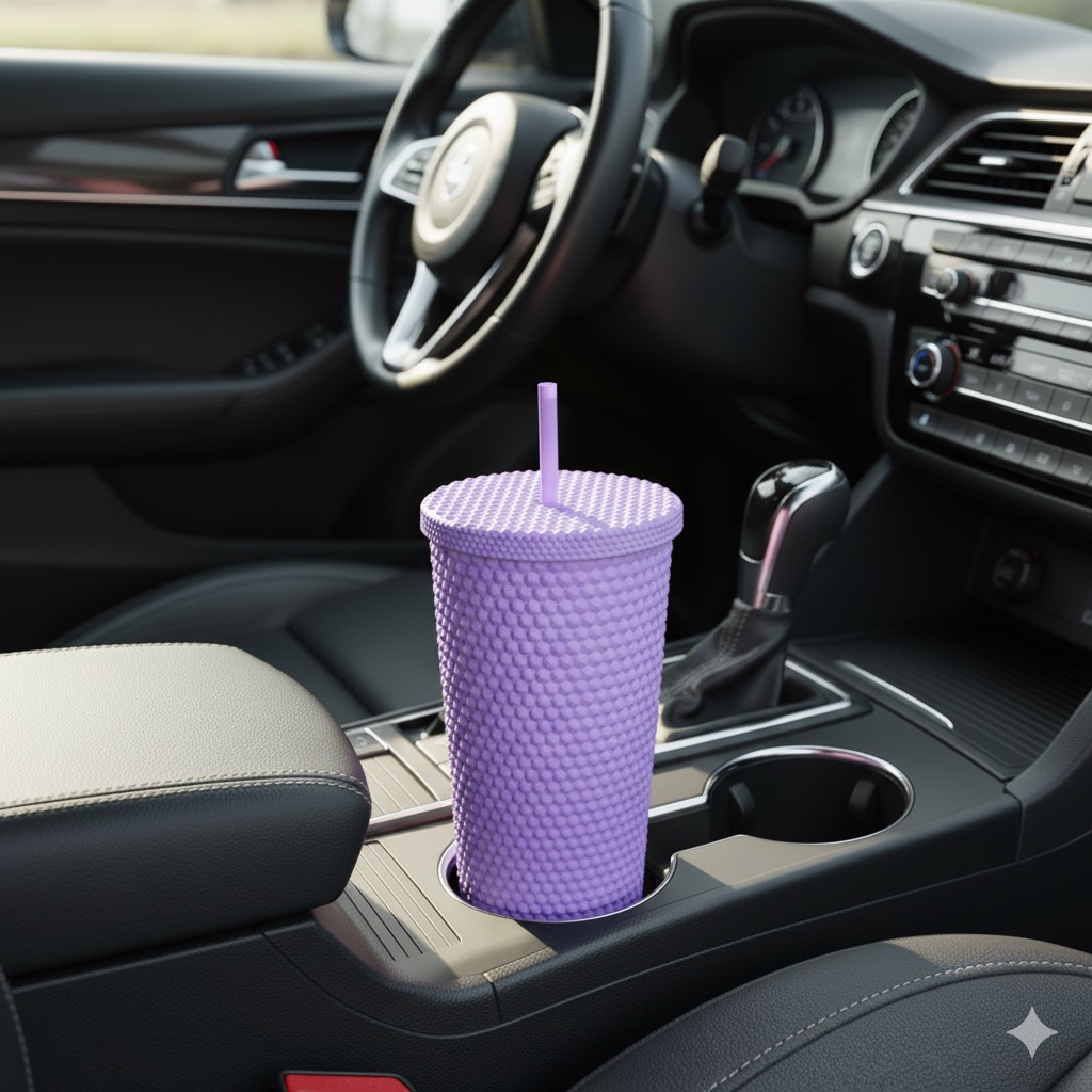 710ml Matte Finish Reusable Tumbler with Straw | Double Wall BPA-Free Sipper Cup | Leakproof Lid | Ideal for Water, Coffee, Juice & Tea - Image 2