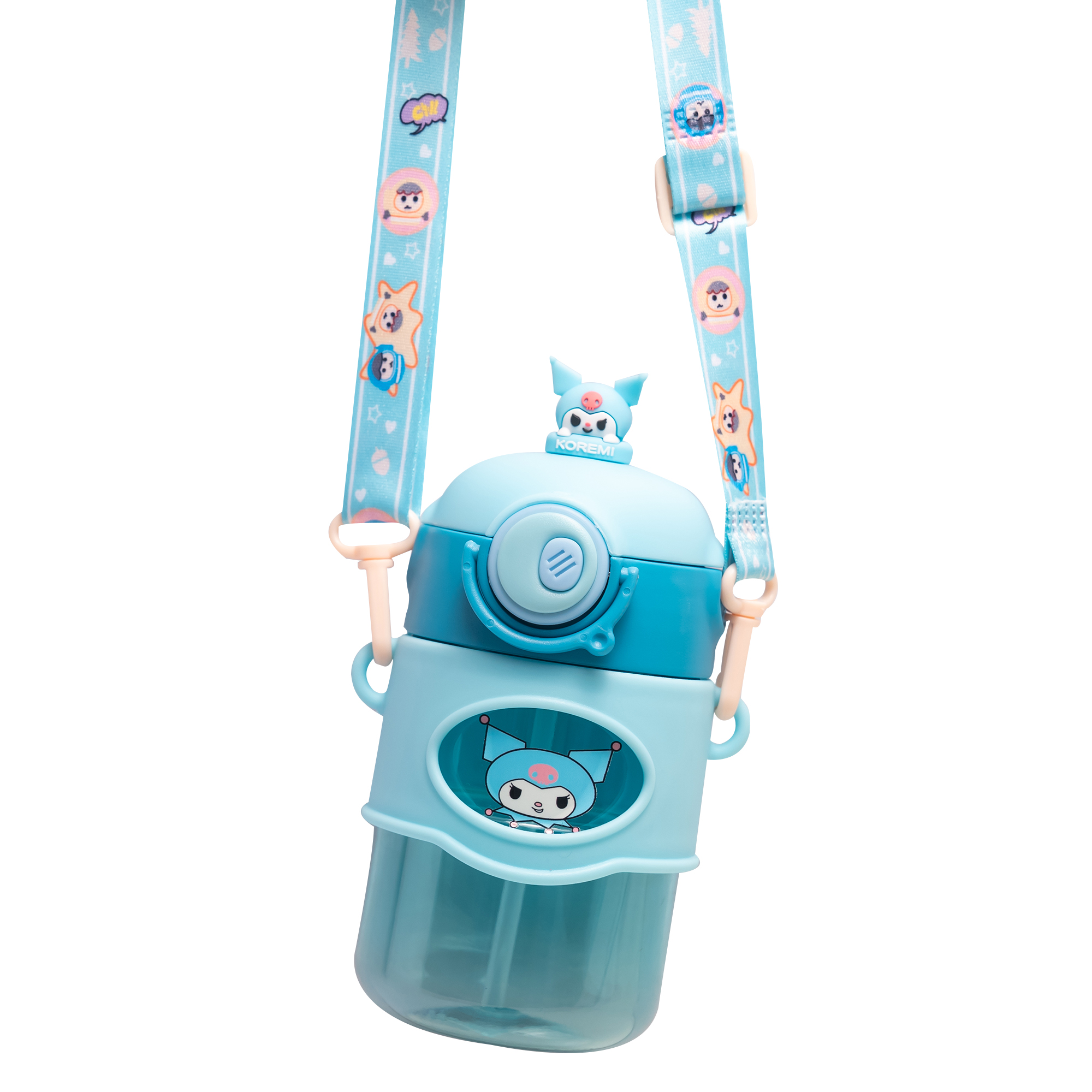 Astronaut/Pilot Theme Kids Water Bottle 500ml – BPA Free Plastic Bottle with Straw, Leak-Proof, One Touch Lid, Cute Space Design for School & Travel. - Image 18